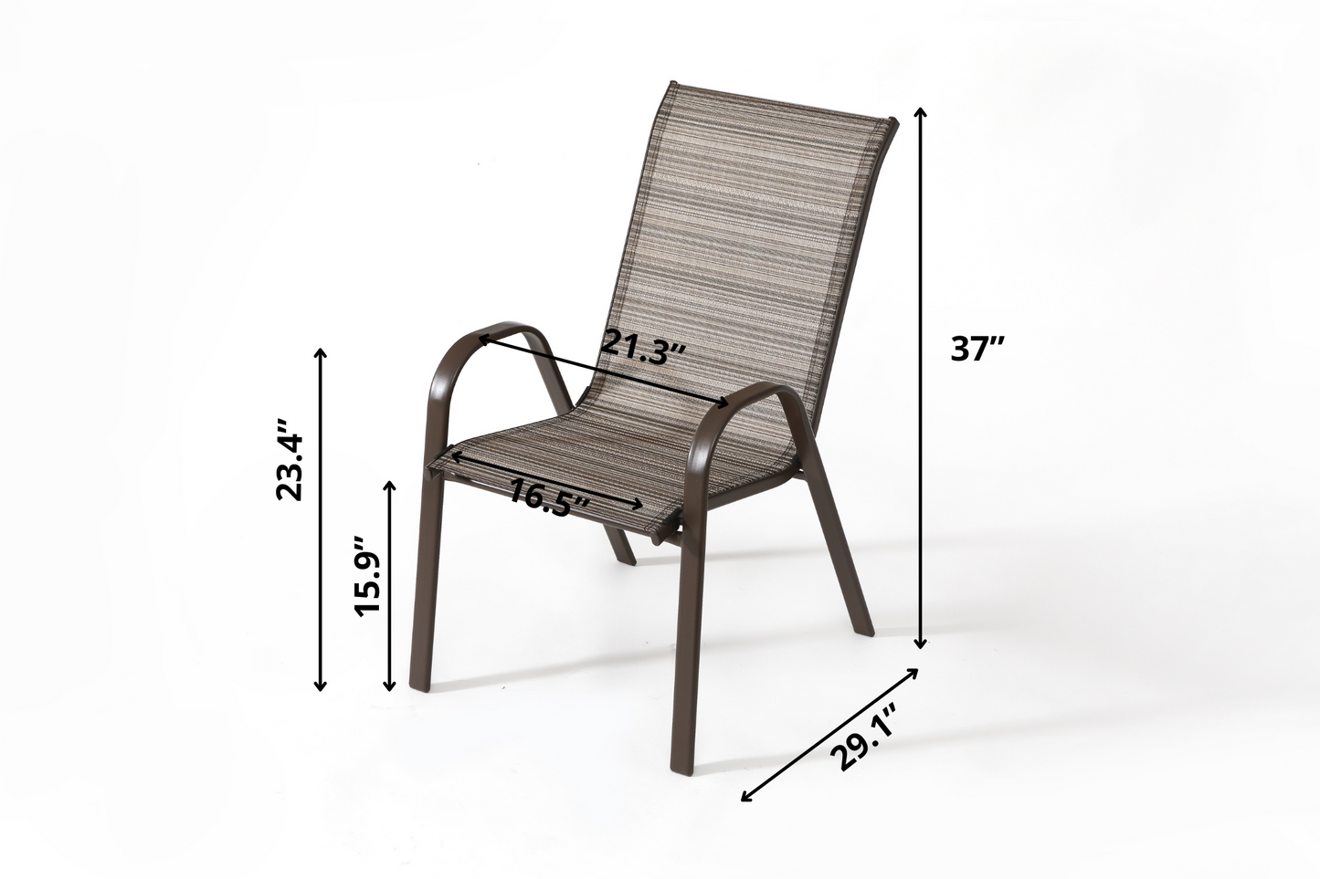 7-Pieces Patio Dining Set - Wavy Brown
