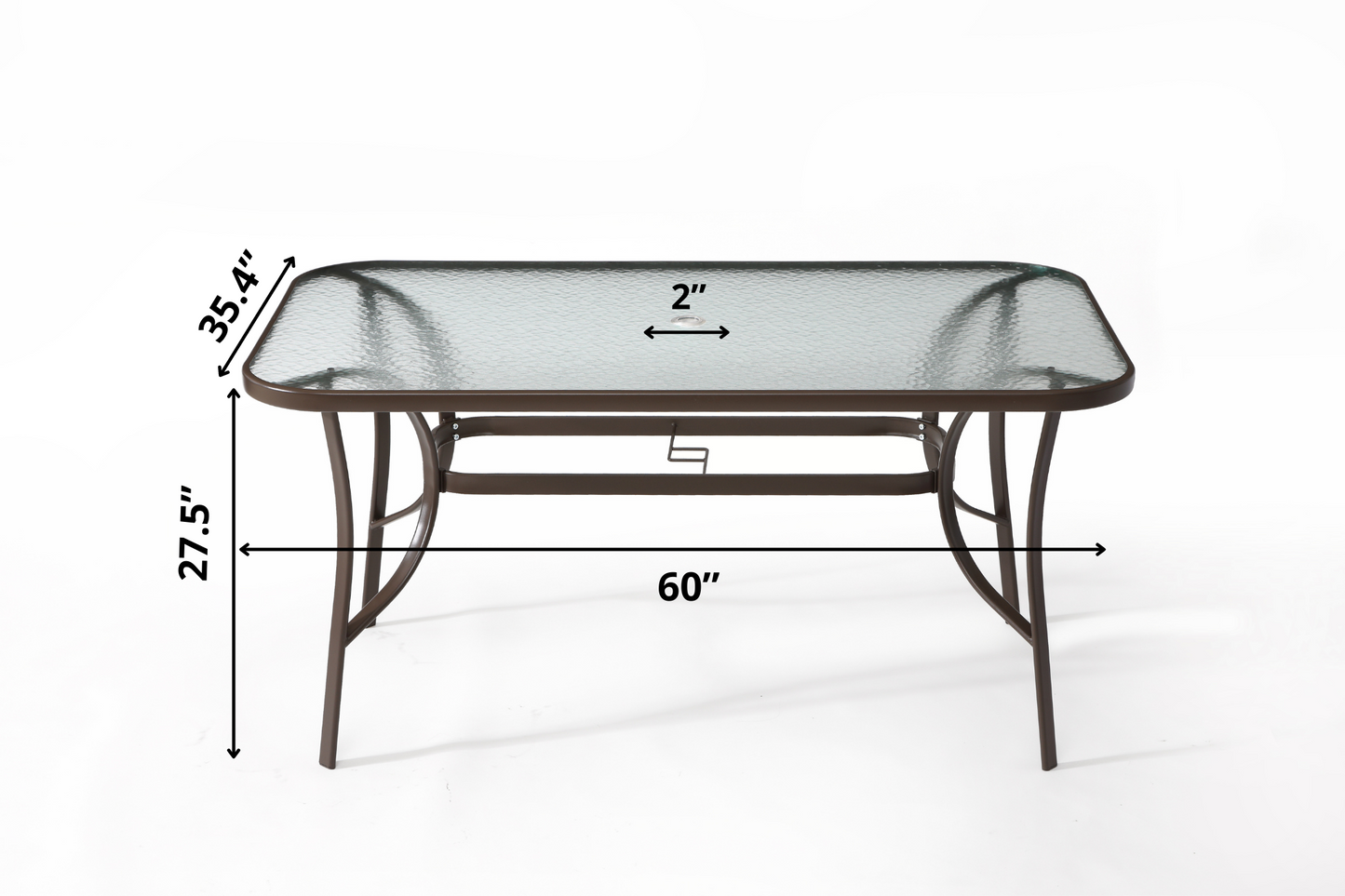 7-Pieces Patio Dining Set - Brown
