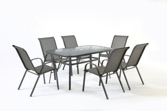 7-Pieces Patio Dining Set - Gray