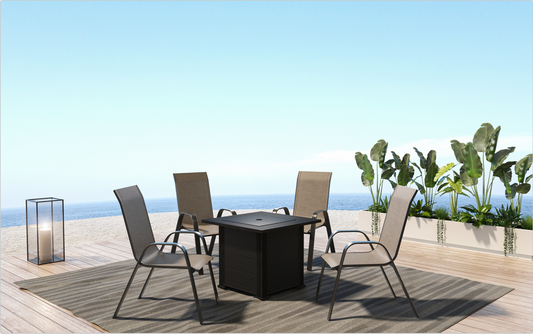 5-Piece Patio Fire Pit Dining Set