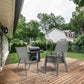 Stacking Patio Dining Armchair Set - Gray