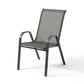 Stacking Patio Dining Armchair Set - Gray