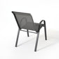 Stacking Patio Dining Armchair Set - Gray