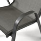 Stacking Patio Dining Armchair Set - Gray