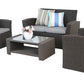 4 Piece Rattan Patio Seating Group with Cushions
